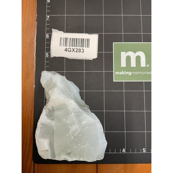 Opalescent White Clear Art Glass Cullet Glowing Uranium Manganese Slag #4GX283 - Picture 7 of 7